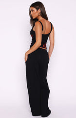 Never Fades Track Pants Black