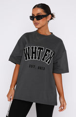 Give It Away Oversized Tee Charcoal