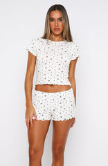 Dreamy Pyjama Shorts Ditsy Blues