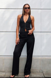Only Acting Pants Black