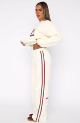 11th Street Out & About Wide Leg Sweatpants Cake Batter