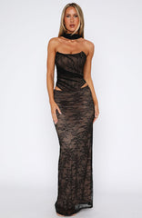 Forever After Lace Maxi Skirt Black