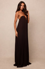 Daydream Feeling Strapless Maxi Dress Chocolate
