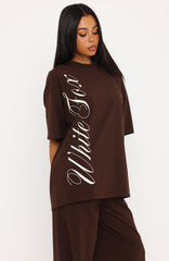 Luxurious Girl Oversized Tee Chocolate