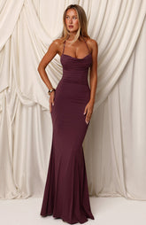 Night Orchid Maxi Dress Dark Cherry