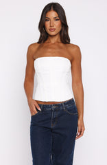 Admired By All Strapless Bustier White