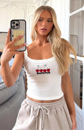 Club 14 Taylah Singlet Top White