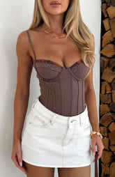 Won't Be Lonely Denim Mini Skirt Off White