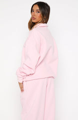 Make It Or Break It Quarter Zip Sweater Pink