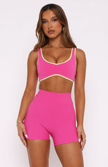I'll Prove It Sports Crop Bubblegum/Citrus