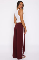 Our Bridges Burned Wide Leg Pants Burgundy