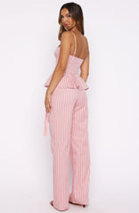Tempt Me Not Pants Pink Stripe
