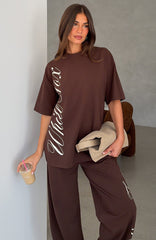 Luxurious Girl Oversized Tee Chocolate