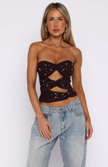 Taking What's Mine Strapless Top Plum